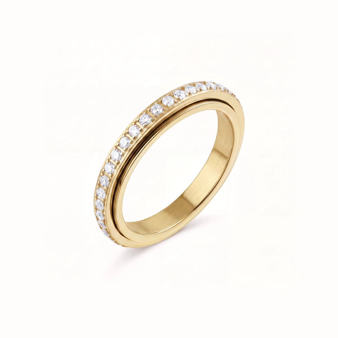 luna spinning ring - gold