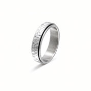 martellata spinning ring - silver