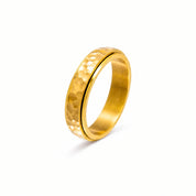 martellata spinning ring - gold