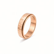 martellata spinning ring - rose gold