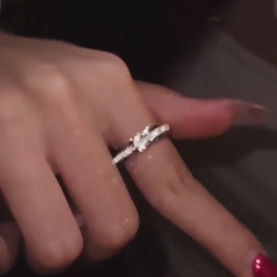 luna spinning ring - silver