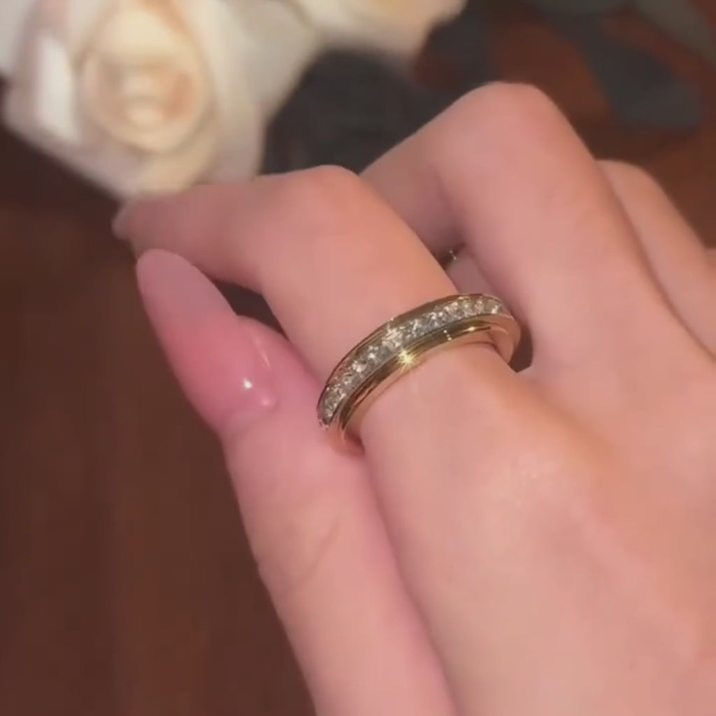 luna spinning ring - gold